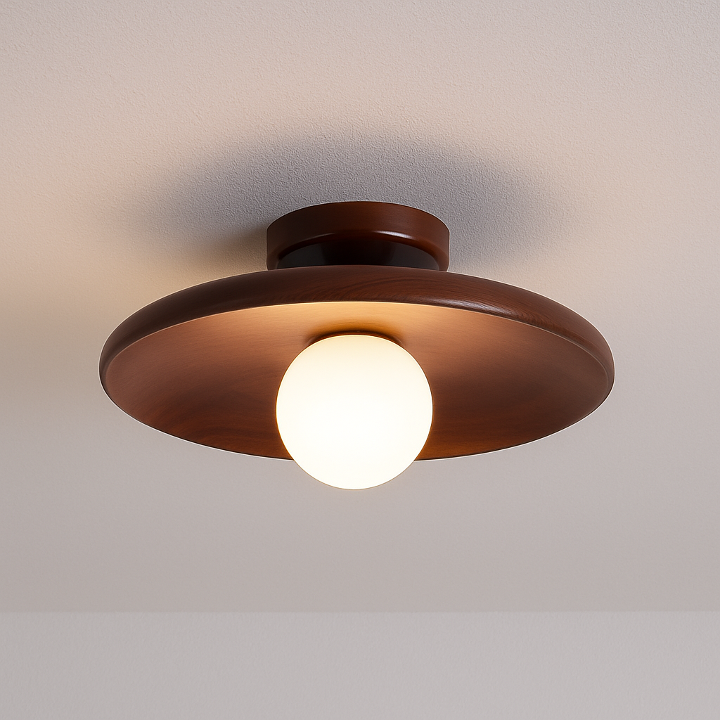 Plafon de Madeira Beam | Design Japandi e Vidro Opalino