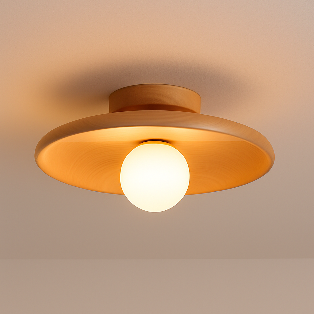 Plafon de Madeira Beam | Design Japandi e Vidro Opalino