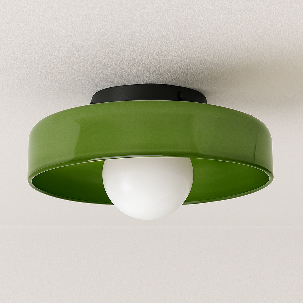 Plafon Jada de Vidro Colorido | Design Minimalista 25cm