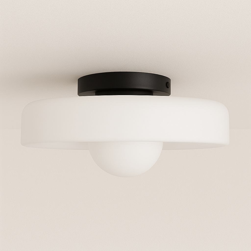 Plafon Jada de Vidro Colorido | Design Minimalista 25cm