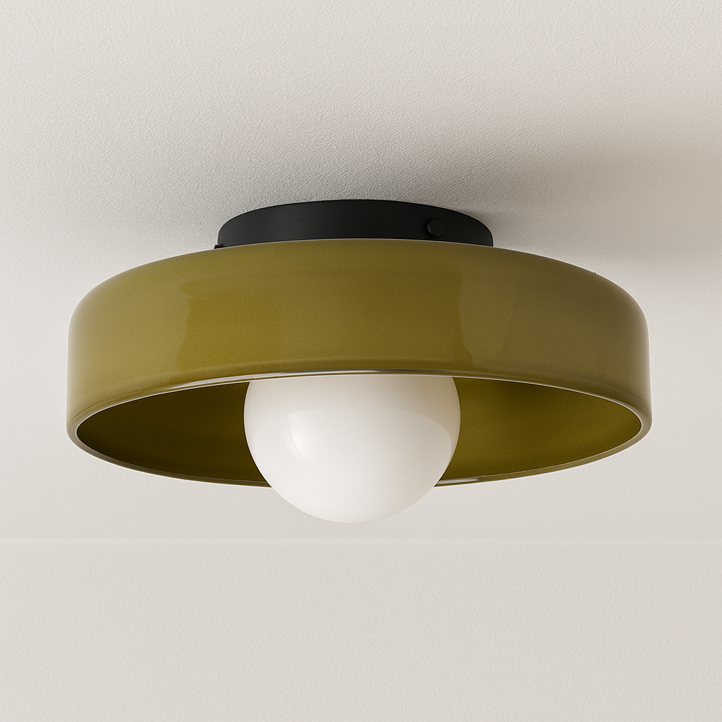 Plafon Jada de Vidro Colorido | Design Minimalista 25cm