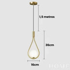 Pendente Gota Elegance Gold Dourado - homedecor