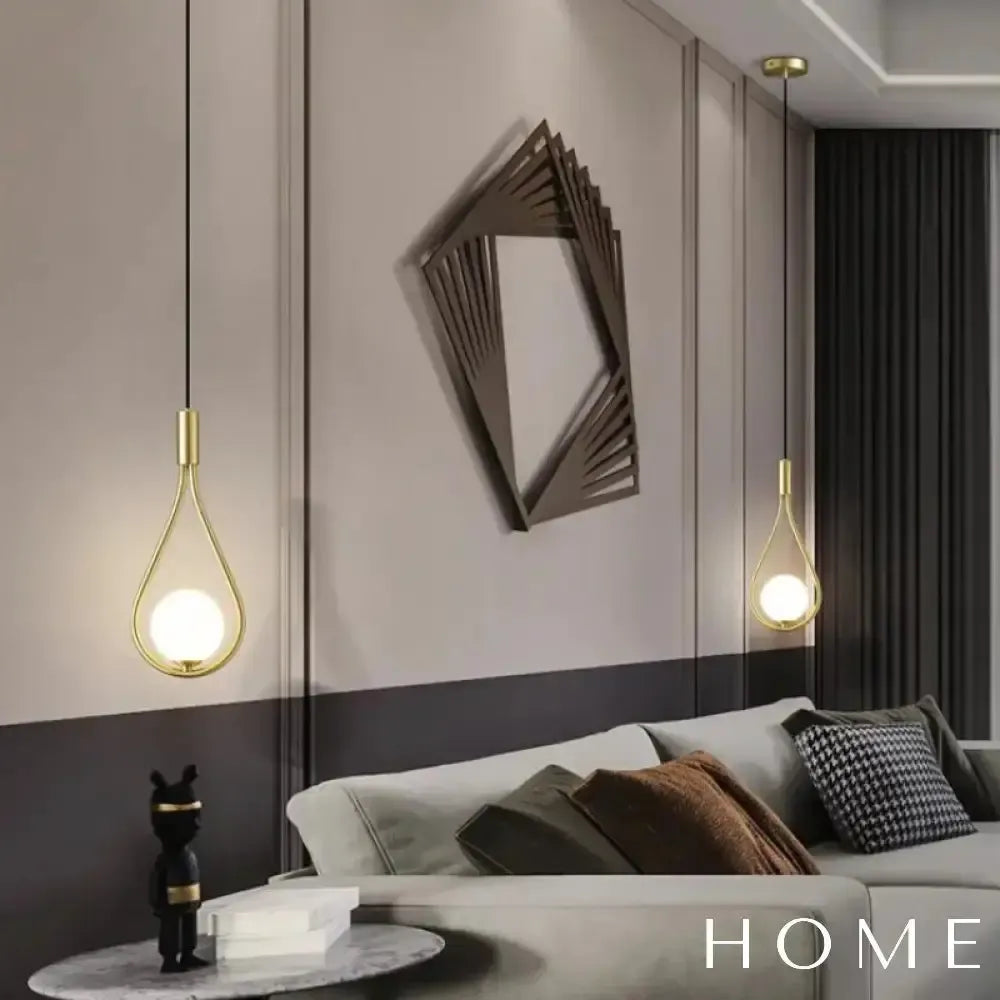 Pendente Gota Elegance Gold Dourado - homedecor