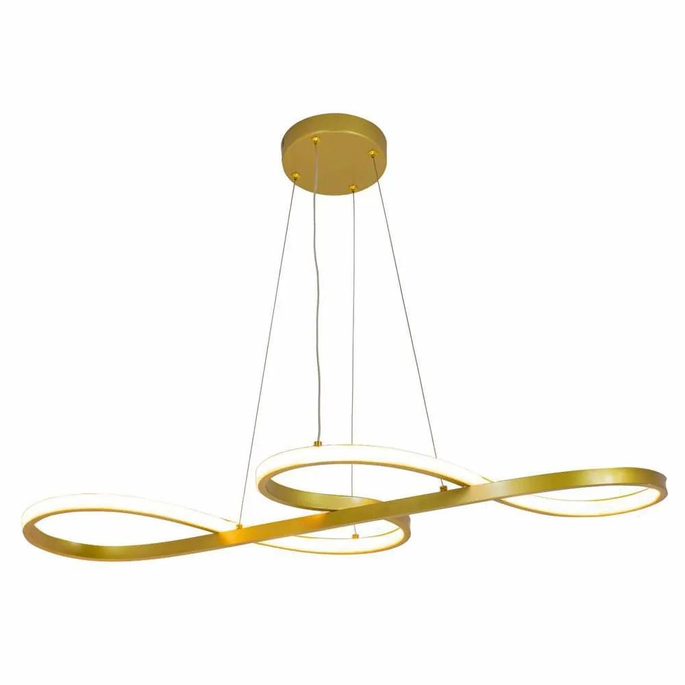 Pendente Fox Dourado - Design Moderno com LED Integrado