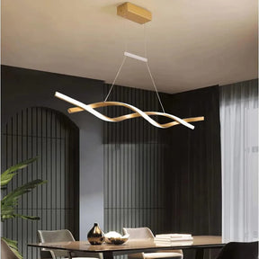 Pendente Infinito Dourado - Elegância e Design Moderno