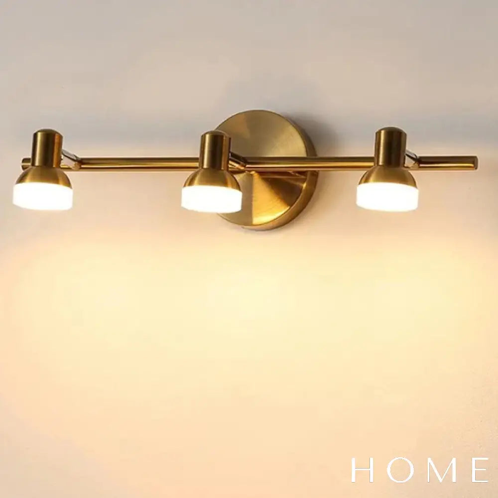 Spot Triplo Led Dourado Bivolt Branco Quente (2700K-3500K) Iluminação