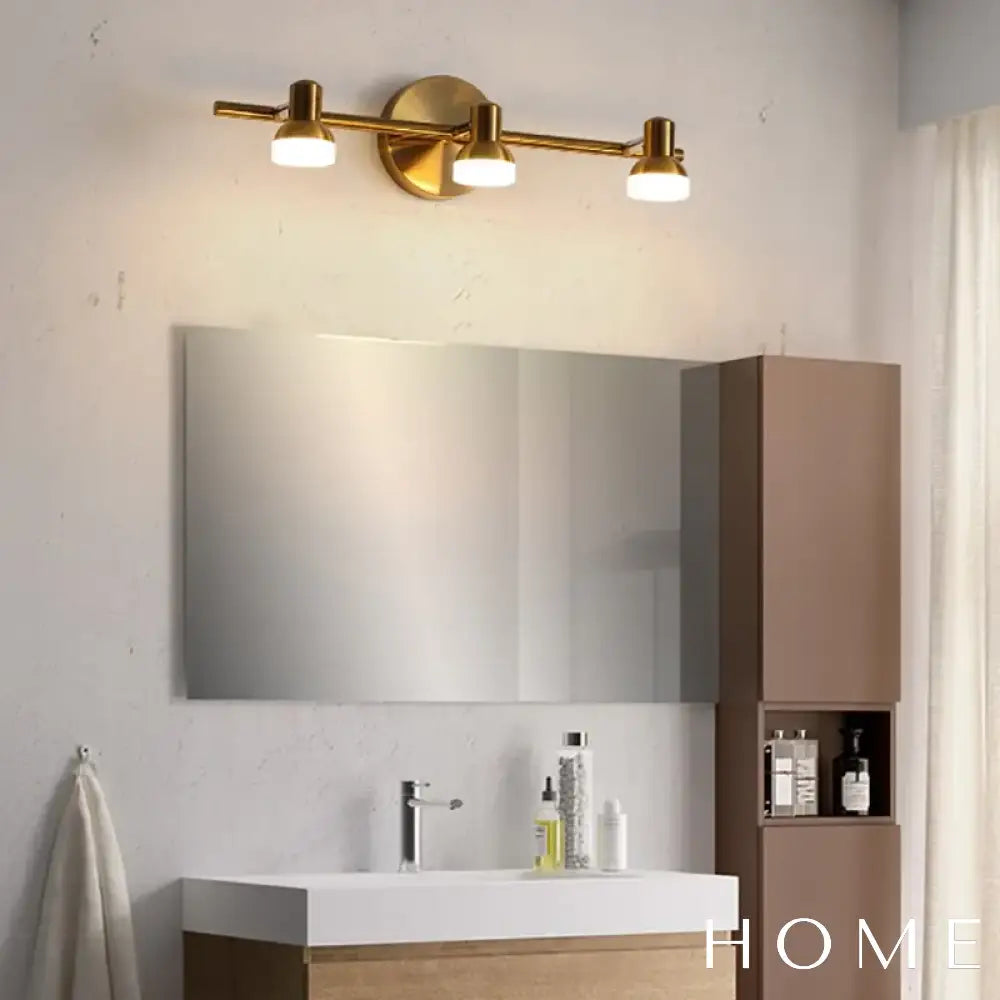 Spot Triplo Led Dourado Bivolt Iluminação